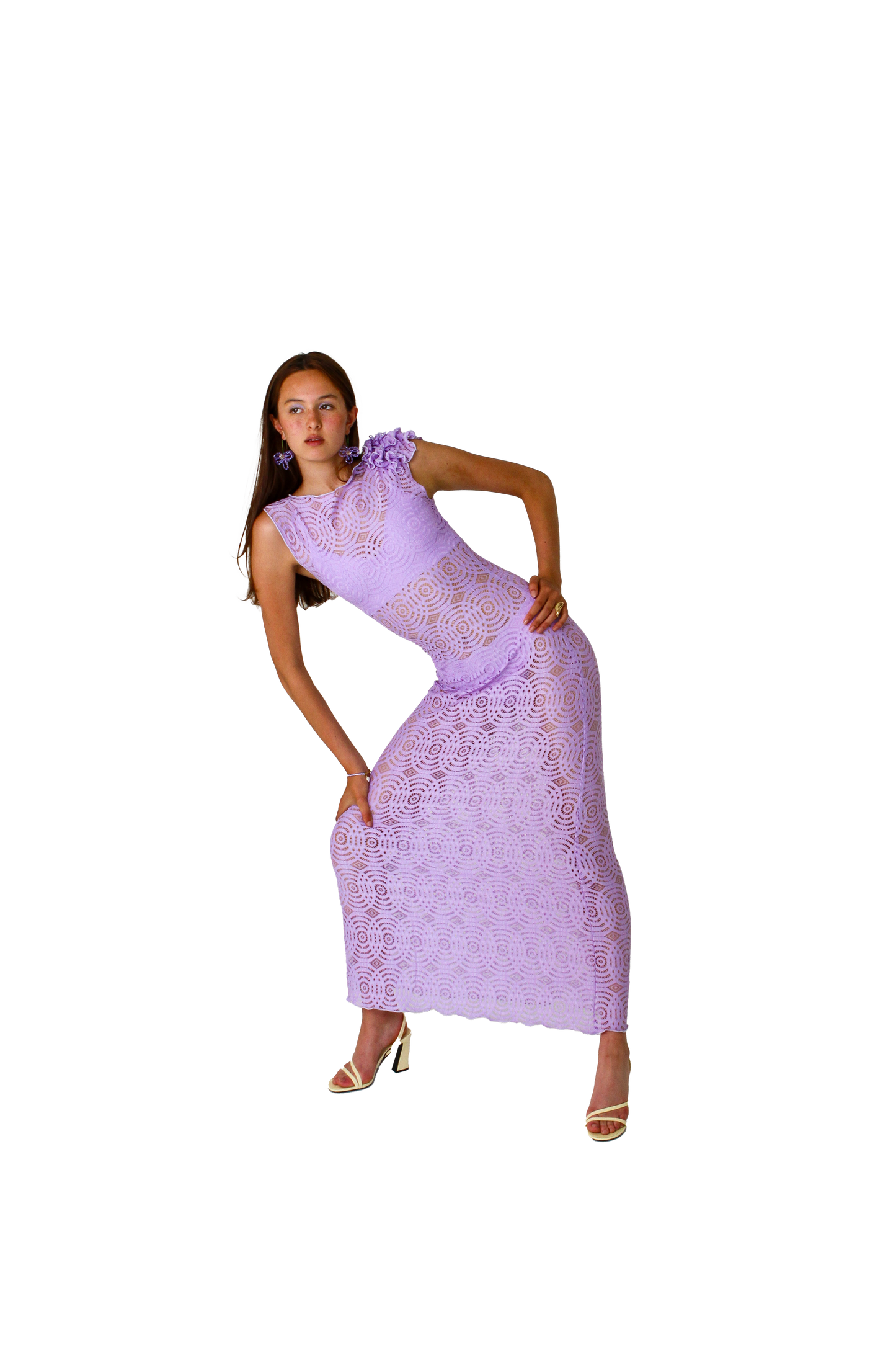 LEMON LACE dress lilac