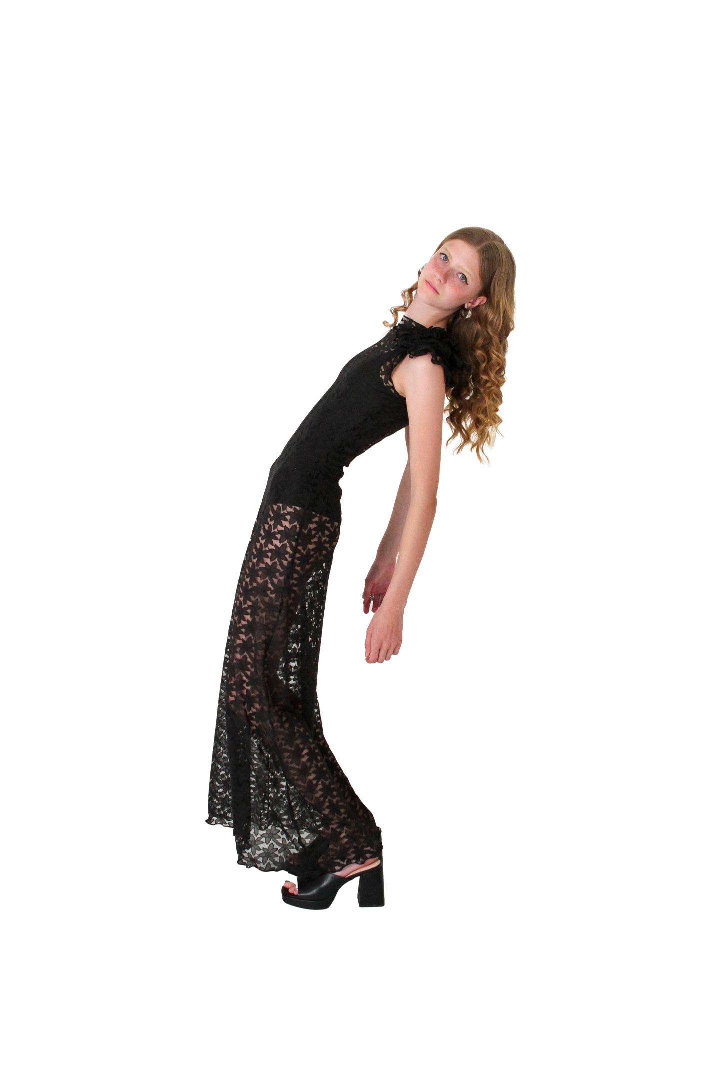 LEMON LACE dress black