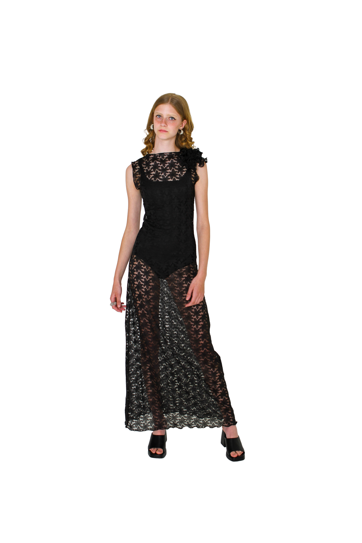 LEMON LACE dress black