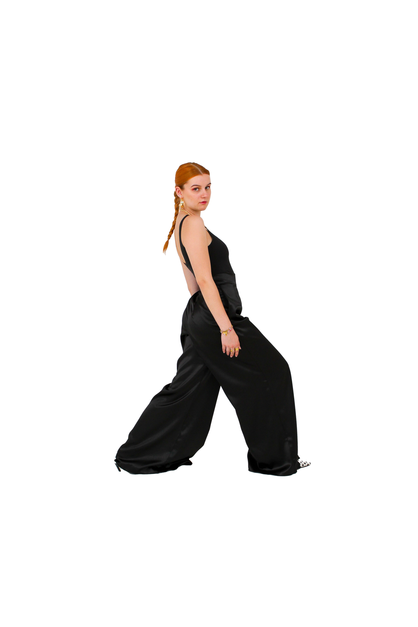 CLASSIC pants satin black