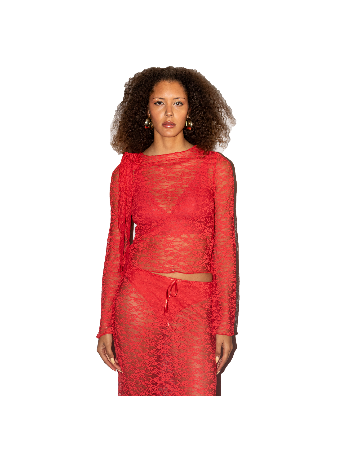 LACE PRESENT top