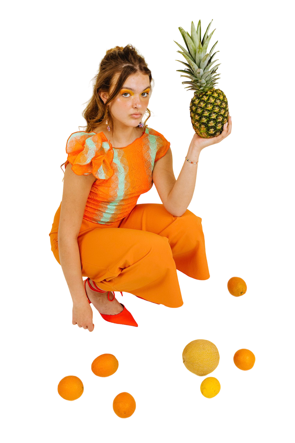 STARFRUIT FLOWER top orange