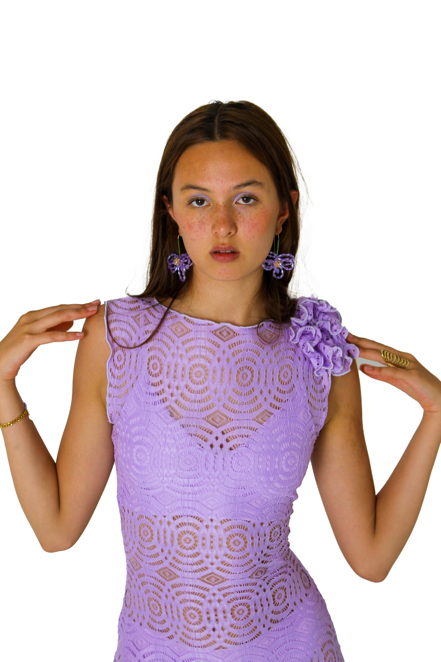 LEMON LACE dress lilac