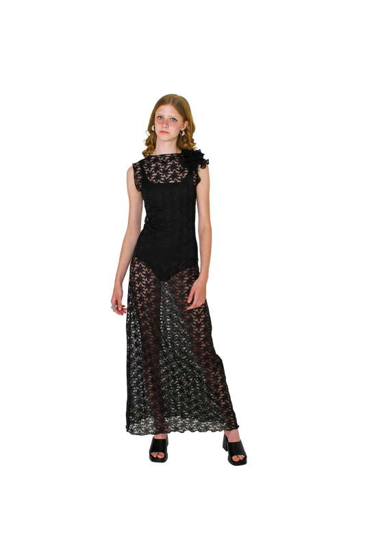 LEMON LACE dress black